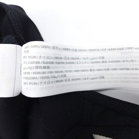 NWT Abercrombie Soft A&F 90's Long Sleeve Tie Front Cutout Bodysuit Black Small - Picture 7 of 8